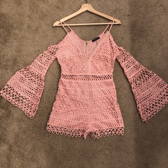 Crochet romper in blush - Picture 4 of 4